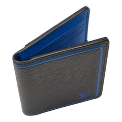 ルイ ヴィトン タイガ オーガナイザー ドゥ ポッシュ カードケース M63329 ノワール ブラック ブルー レザー メンズ LOUIS VUITTON 【中古】