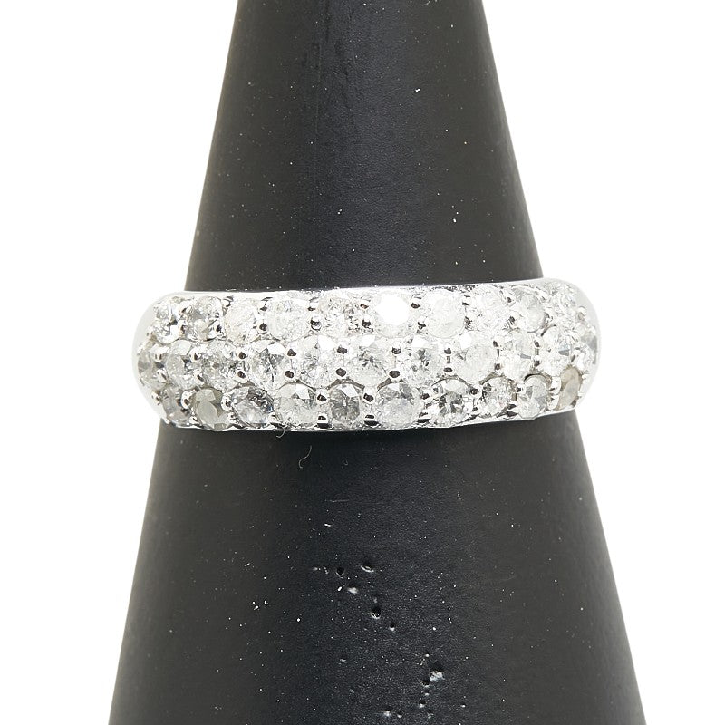 K18WG ホワイトゴールド ダイヤ1.00ct リング 指輪 レディース 12号 【中古】