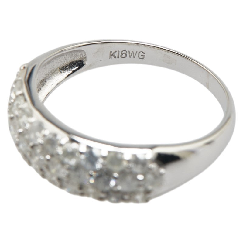 K18WG ホワイトゴールド ダイヤ1.00ct リング 指輪 レディース 12号 【中古】