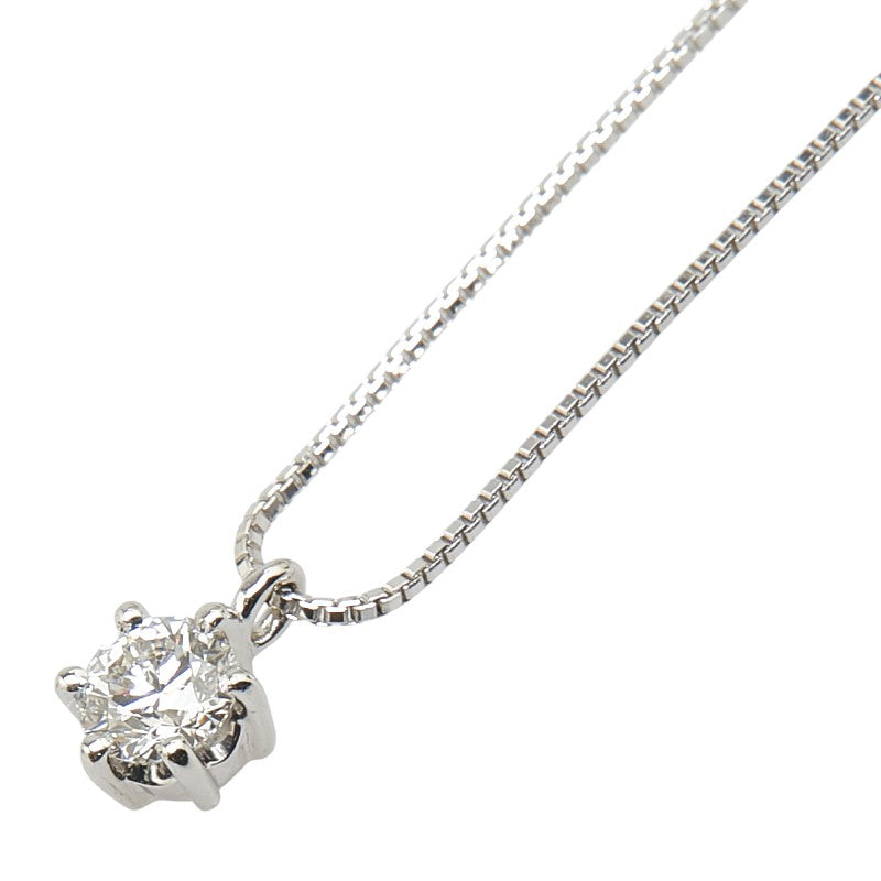 タサキ Pt900 プラチナ Pt850 プラチナ ダイヤ0.33ct プチ ネックレス レディース TASAKI 【中古】