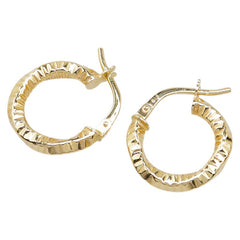 K18YG イエローゴールド フープ ピアス レディース 【中古】