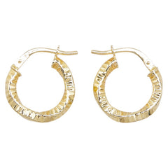 K18YG イエローゴールド フープ ピアス レディース 【中古】