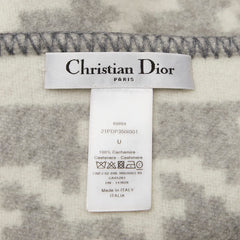 クリスチャンディオール 千鳥格子 ショール グレー アイボリー カシミヤ レディース Christian Dior 【中古】