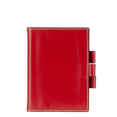 エルメス アジェンダPM 手帳カバー レッド ボックスカーフ レディース HERMES 【中古】