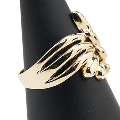 K18YG イエローゴールド ダイヤ0.12ct 三越 フェザー 羽 モチーフ リング 指輪 レディース 11号 【中古】