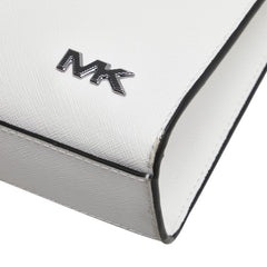 マイケルコース MKシグネチャー クラッチバッグ セカンドバッグ ホワイト グレー ブラック PVC レザー レディース Michael Kors 【中古】