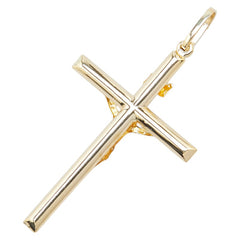K18YG イエローゴールド クロス 十字架 キリスト モチーフ INRI ペンダントトップ メンズ 【中古】