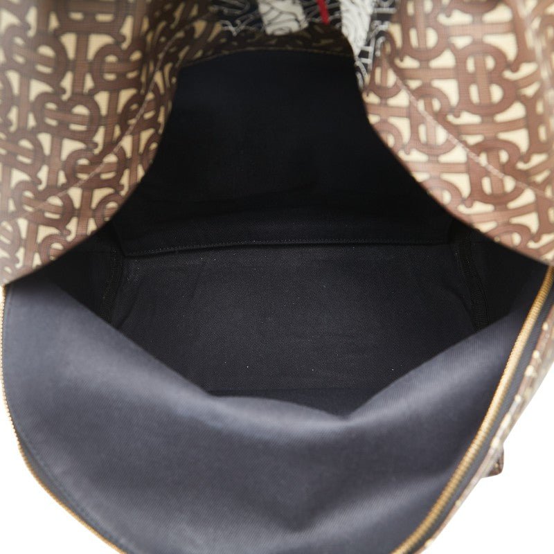 バーバリー TBモノグラム リュック バックパック ブラウン PVC レザー レディース BURBERRY 【中古】