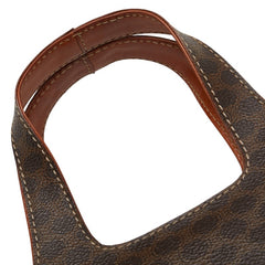 セリーヌ マカダム トートバッグ ハンドバッグ ZT 00/01 ブラウン PVC レザー レディース CELINE 【中古】