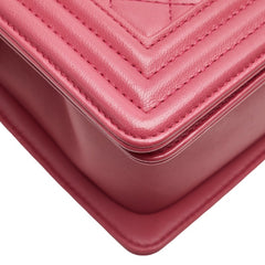 シャネル マトラッセ ボーイシャネル ココマーク チェーン ショルダーバッグ ピンク ラムスキン レディース CHANEL 【中古】