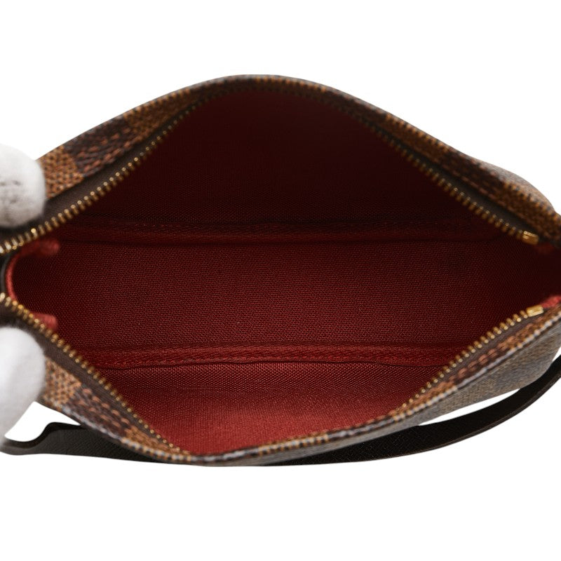ルイ ヴィトン ダミエ トゥルース メイクアップ ポーチ ハンドバッグ N51982 ブラウン PVC レザー レディース LOUIS VUITTON 【中古】