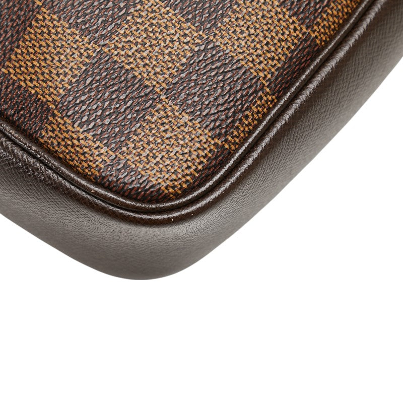 ルイ ヴィトン ダミエ トゥルース メイクアップ ポーチ ハンドバッグ N51982 ブラウン PVC レザー レディース LOUIS VUITTON 【中古】