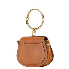 クロエ ナイル ハンドバッグ ブラウン レザー レディース Chloe 【中古】