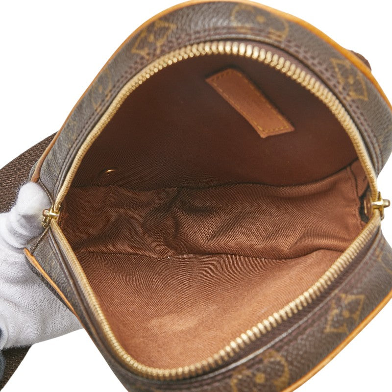 ルイ ヴィトン モノグラム ポシェットガンジュ ボディバッグ ウエストバッグ M51870 ブラウン PVC レザー メンズ LOUIS VUITTON 【中古】