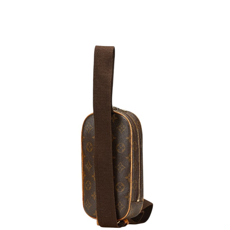 ルイ ヴィトン モノグラム ポシェットガンジュ ボディバッグ ウエストバッグ M51870 ブラウン PVC レザー メンズ LOUIS VUITTON 【中古】