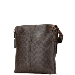 コーチ シグネチャー ショルダーバッグ 70333 ブラウン PVC レザー レディース COACH 【中古】