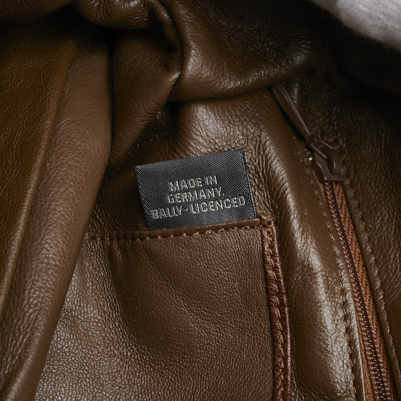 バリー ミニボストンバッグ ハンドバッグ ブラウン オーストリッチ レディース BALLY 【中古】