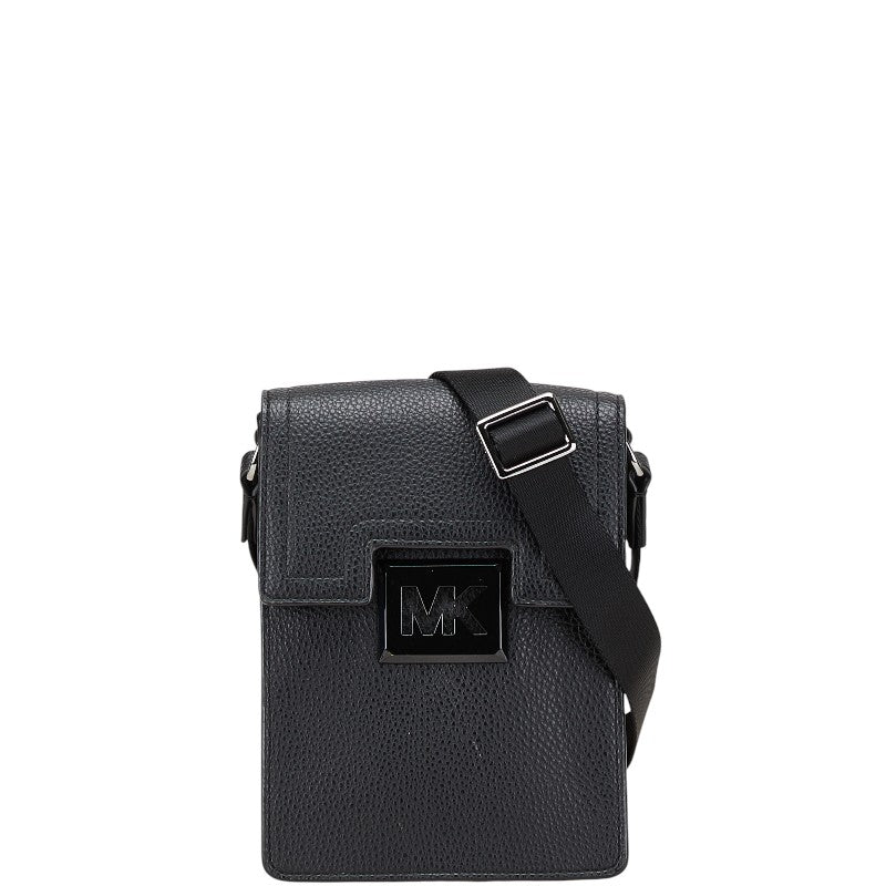 マイケルコース ロゴ ショルダーバッグ ブラック レザー レディース Michael Kors 【中古】