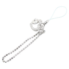 スワロフスキー ハート キーホルダー チャーム ストラップ シルバー クリスタル メタル レディース SWAROVSKI 【中古】