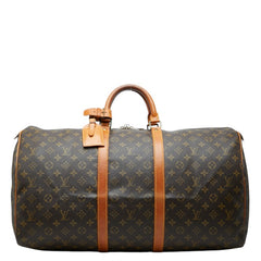 ルイ ヴィトン モノグラム キーポル55 ボストンバッグ トラベルバッグ M41424 ブラウン PVC レザー レディース LOUIS VUITTON 【中古】