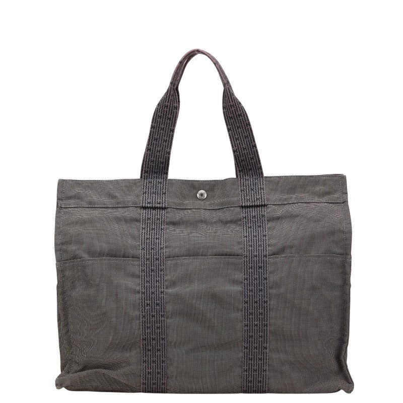 エルメス エールライントートGM トートバッグ ハンドバッグ グレー キャンバス レディース HERMES 【中古】