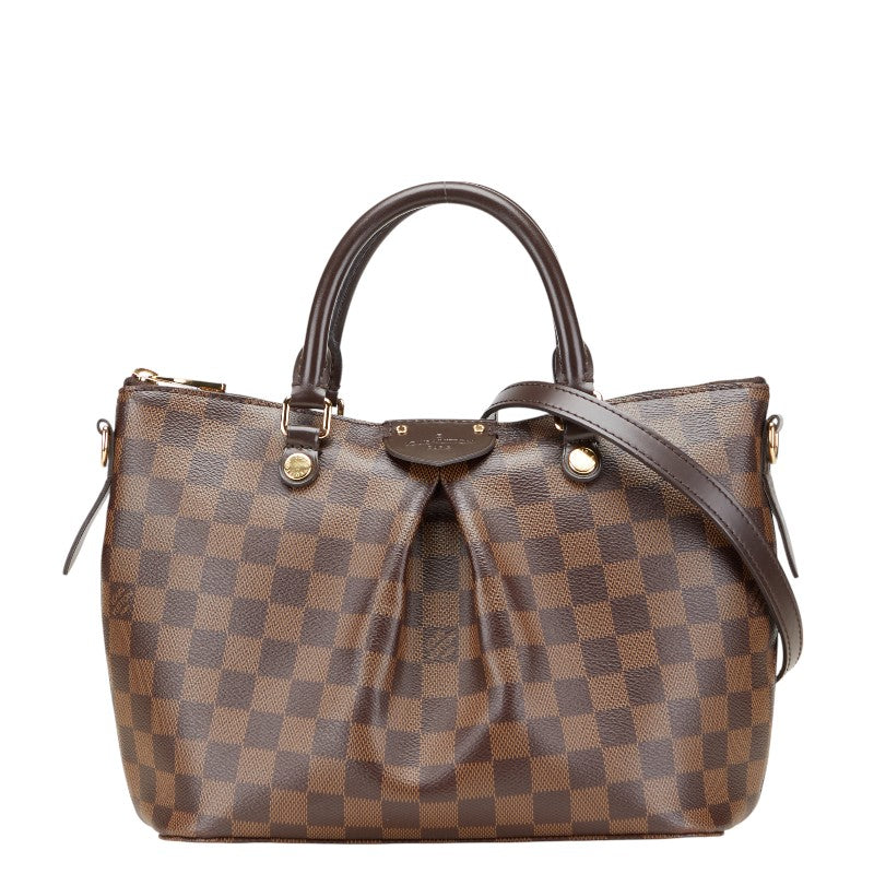 ルイ ヴィトン ダミエ シエナ PM ハンドバッグ ショルダーバッグ 2WAY N41545 ブラウン PVC レザー レディース LOUIS VUITTON 【中古】