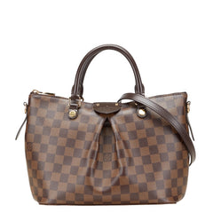 ルイ ヴィトン ダミエ シエナ PM ハンドバッグ ショルダーバッグ 2WAY N41545 ブラウン PVC レザー レディース LOUIS VUITTON 【中古】