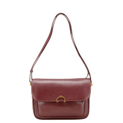 カルティエ マストライン ショルダーバッグ ワインレッド ボルドー レザー レディース CARTIER 【中古】