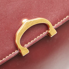 カルティエ マストライン ショルダーバッグ ワインレッド ボルドー レザー レディース CARTIER 【中古】