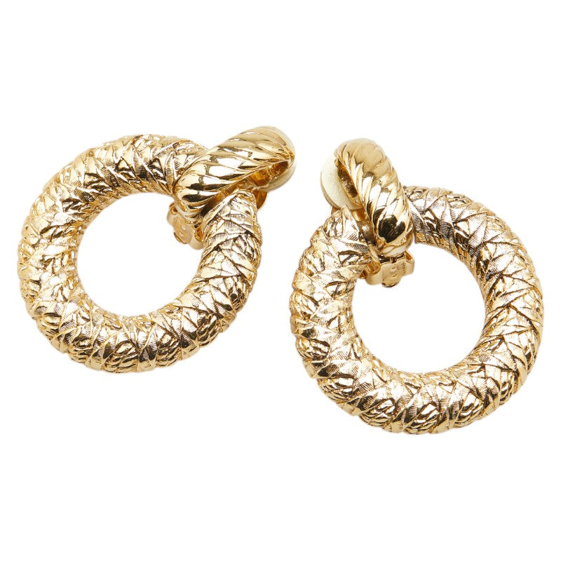 イヴ サンローラン サークル イヤリング ゴールド メッキ レディース YVES SAINT LAURENT 【中古】