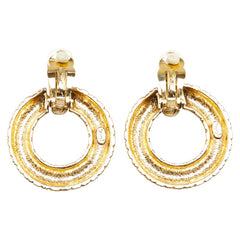イヴ サンローラン サークル イヤリング ゴールド メッキ レディース YVES SAINT LAURENT 【中古】