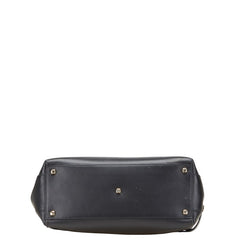 サルヴァトーレフェラガモ ガンチーニ ハンドバッグ ショルダーバッグ 2WAY AQ-21 0167 ブラック レザー レディース Salvatore Ferragamo 【中古】