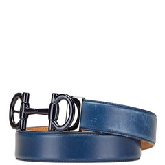 サルヴァトーレフェラガモ LIMITED EDITION ガンチーニ ベルト ブルー レザー メンズ Salvatore Ferragamo 【中古】