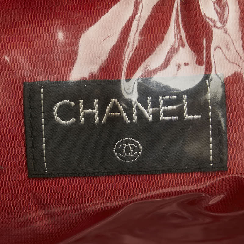 シャネル 旧トラベルライン ハンドバッグ ミニボストンバッグ ブラック ホワイト ナイロン レディース CHANEL 【中古】