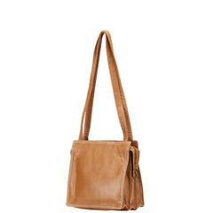 ロエベ アナグラム ショルダーバッグ ブラウン レザー レディース LOEWE 【中古】