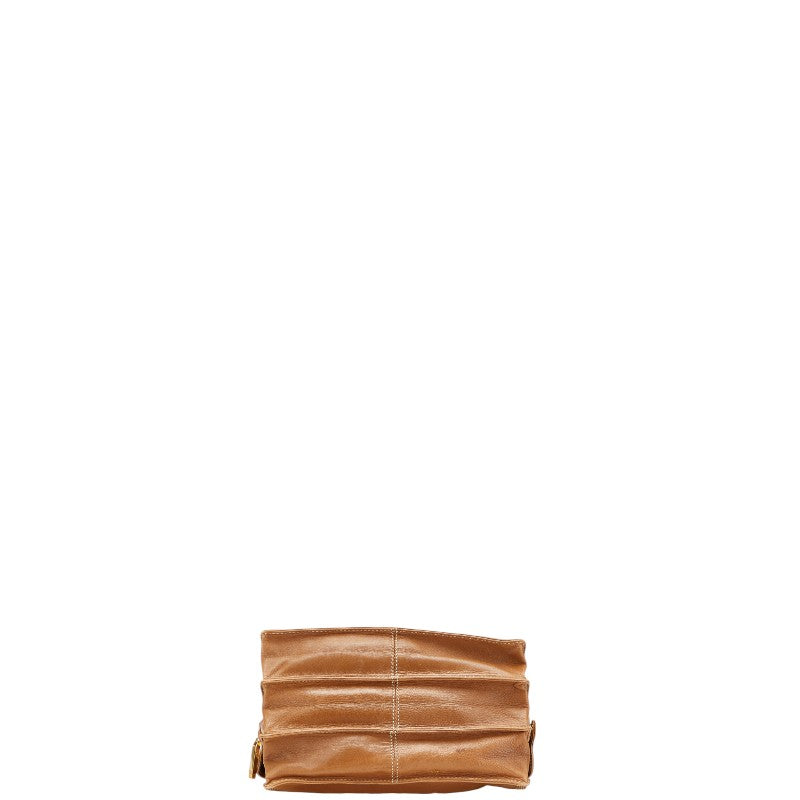ロエベ アナグラム ショルダーバッグ ブラウン レザー レディース LOEWE 【中古】