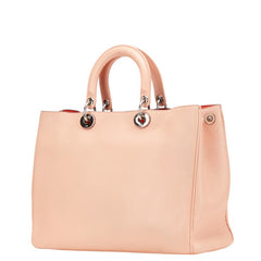 ディオール ディオリッシモ ハンドバッグ ピンク ベージュ レザー レディース Dior 【中古】