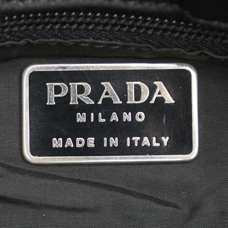 プラダ スポーツライン ロゴ 斜め掛け ショルダーバッグ ブラック ポリウレタン レディース PRADA 【中古】
