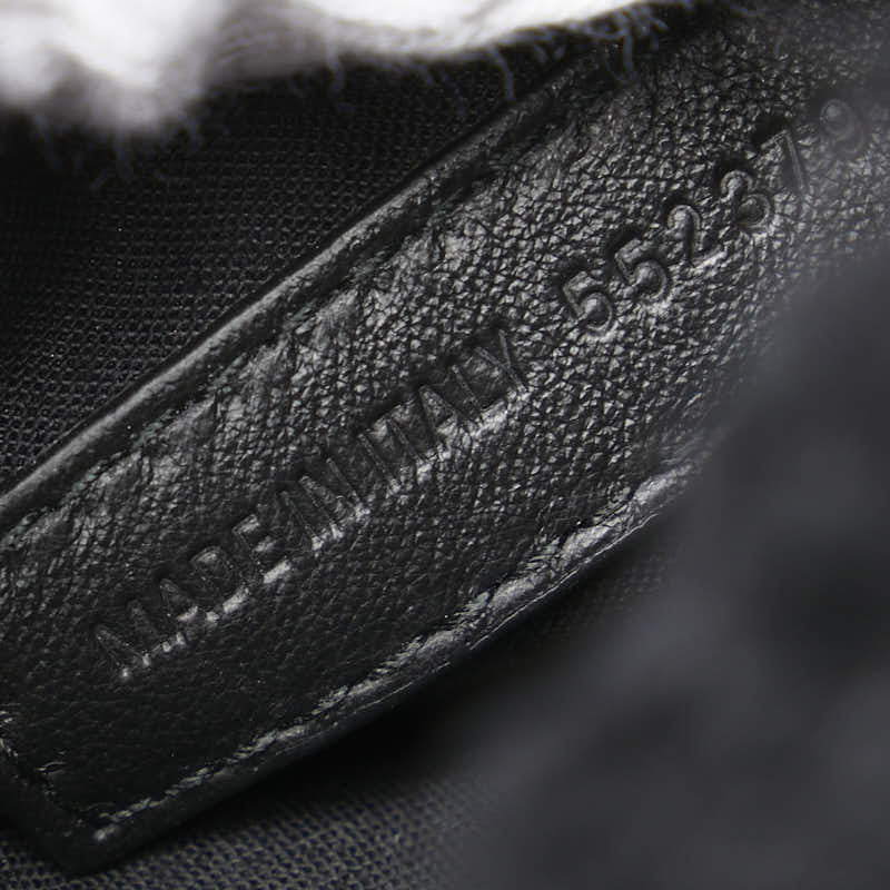 バレンシアガ エブリデイ リュック バックパック ブラック ホワイト フェイクファー レザー レディース BALENCIAGA 【中古】