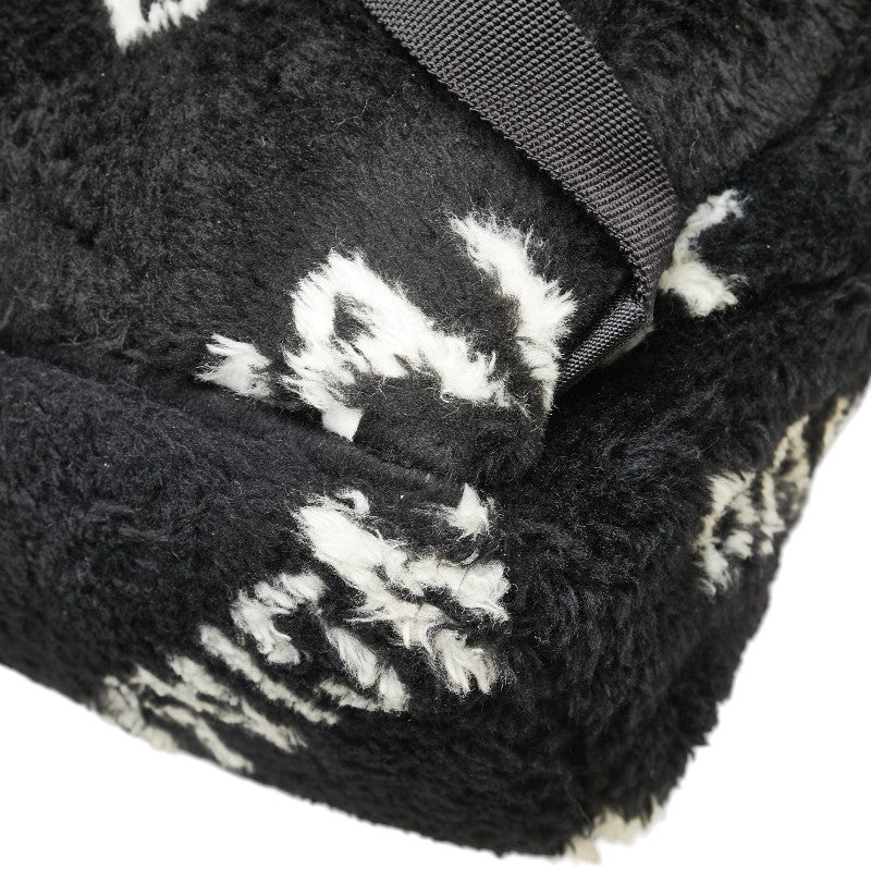 バレンシアガ エブリデイ リュック バックパック ブラック ホワイト フェイクファー レザー レディース BALENCIAGA 【中古】