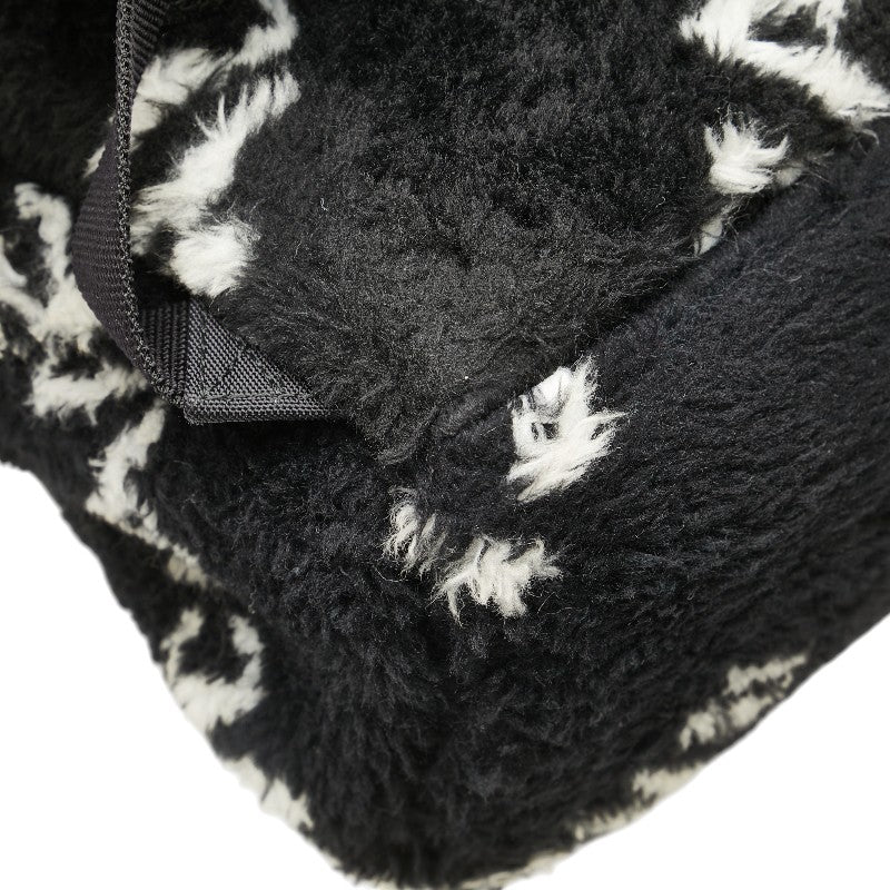 バレンシアガ エブリデイ リュック バックパック ブラック ホワイト フェイクファー レザー レディース BALENCIAGA 【中古】