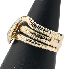 K18YG イエローゴールド ダイヤ スネーク リング 指輪 レディース 9.5号 【中古】