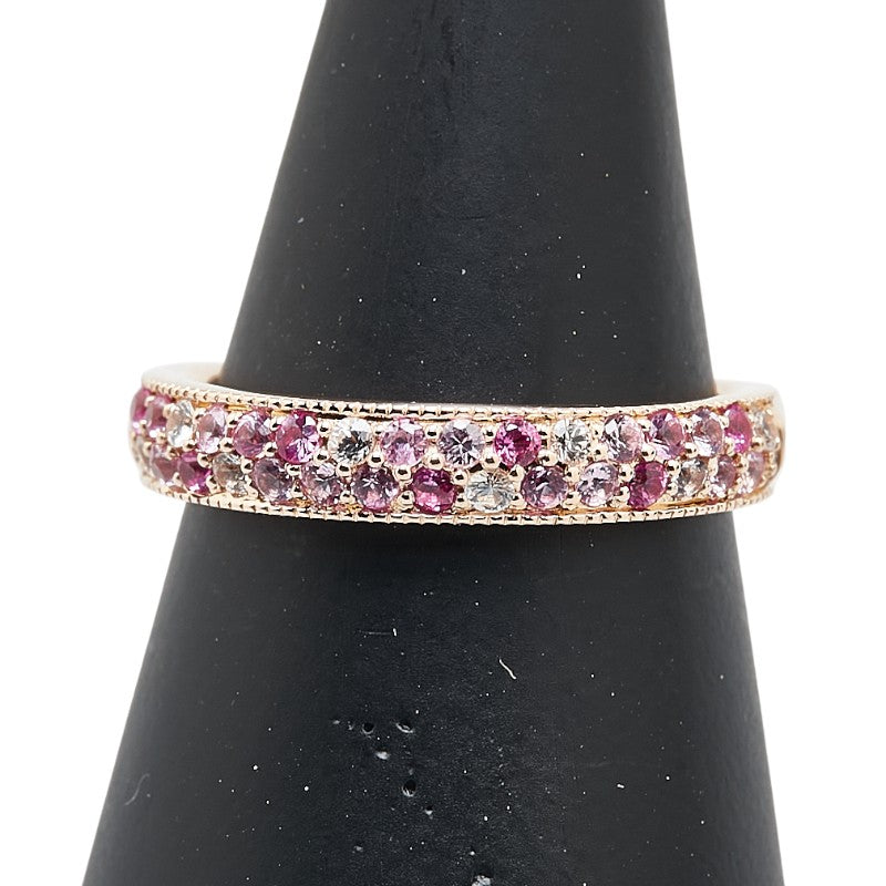 K18PG ピンクゴールド サファイア0.45ct リング 指輪 レディース 11号 【中古】