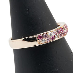 K18PG ピンクゴールド サファイア0.45ct リング 指輪 レディース 11号 【中古】