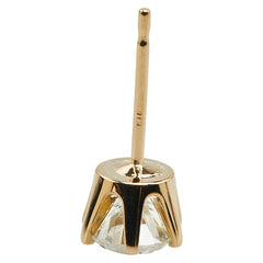 K18YG イエローゴールド ダイヤ スタッドピアス レディース 【中古】