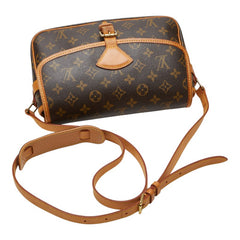 ルイ ヴィトン モノグラム ソローニュ 斜め掛け ショルダーバッグ M42250 ブラウン PVC レザー レディース LOUIS VUITTON 【中古】