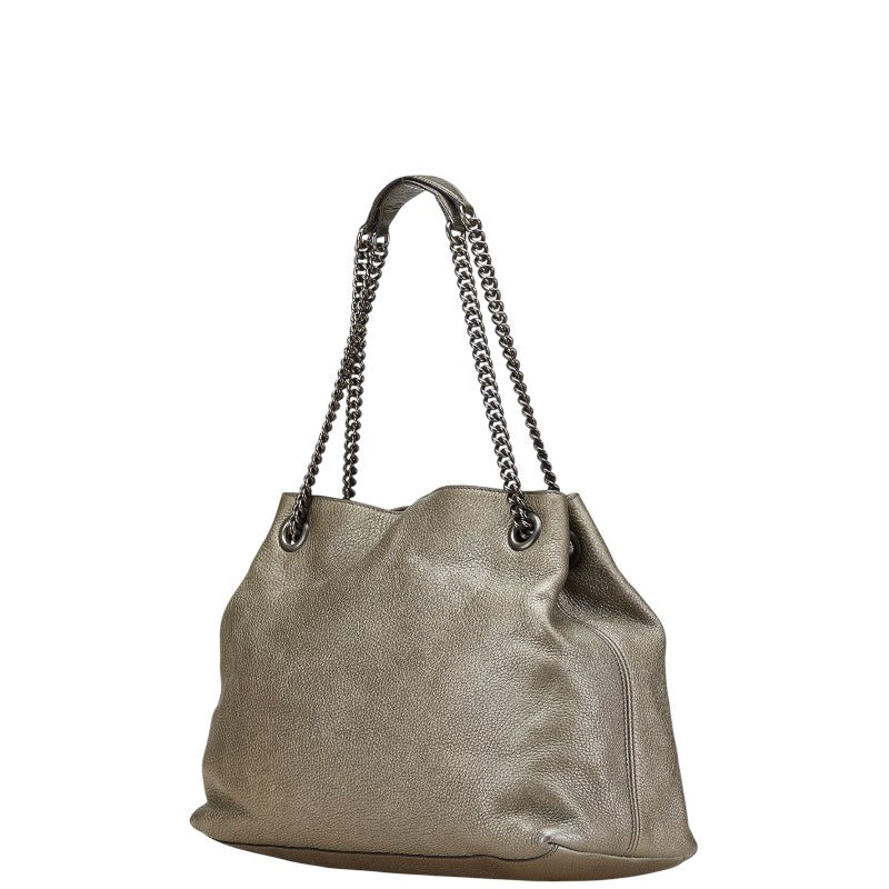 グッチ ソーホー インターロッキングG チェーン ショルダーバッグ 308982 ゴールド レザー レディース GUCCI 【中古】