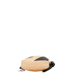 シャネル カンボンライン ココマーク ショルダーバッグ ベージュ ブラック ラムスキン レディース CHANEL 【中古】