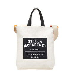 ステラマッカートニー トートバッグ ショルダーバッグ 2WAY ホワイト ブラック キャンバス レディース Stella McCartney 【中古】