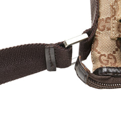 グッチ GGキャンバス 斜め掛け ショルダーバッグ 92646 002214 ベージュ ブラウン キャンバス レザー レディース GUCCI 【中古】